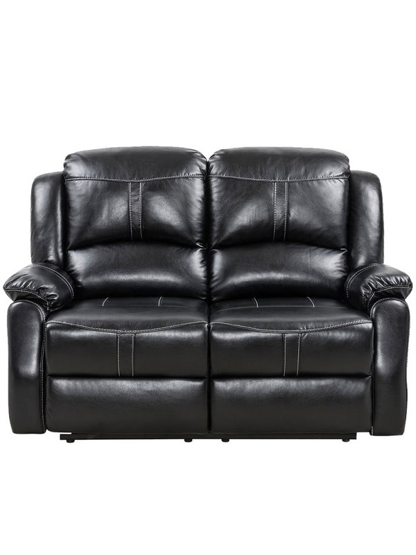 Lorraine Black Loveseat Front